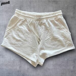 For Love & Lemons Shorts Womens XL Embroidered Lounge Drawstring Cotton Blend